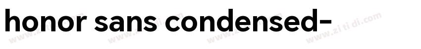 honor sans condensed字体转换